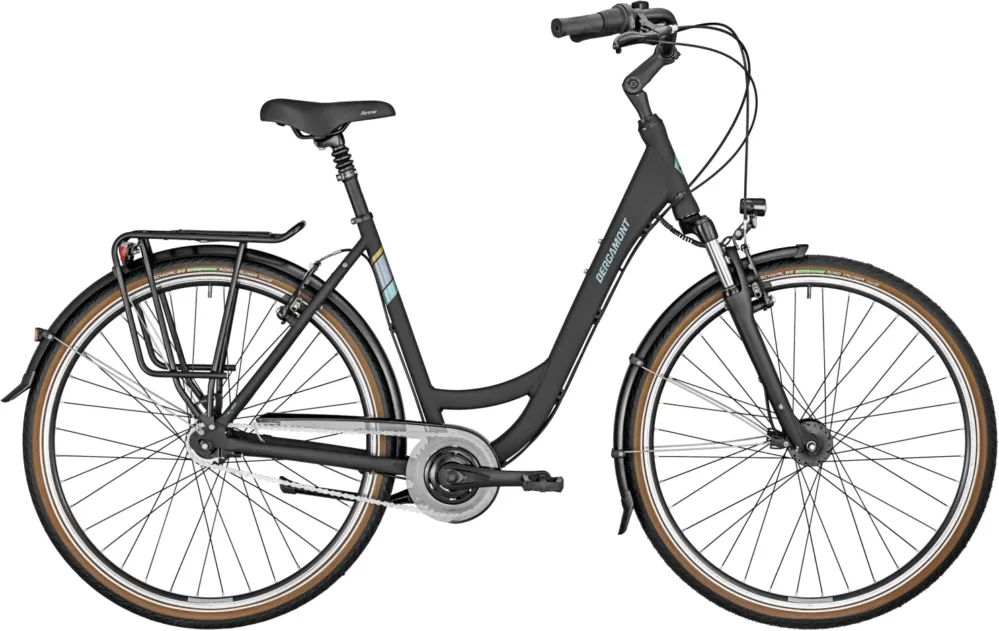 Bergamont Belami N7 - 28 Zoll - Tiefeinsteiger - Matt Black - Größe 52 CM Geprüft