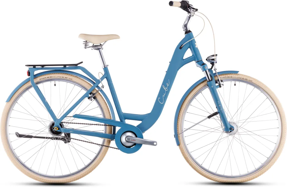 Schnäppchen Cube Ella - 28 Zoll - Tiefeinsteiger - sphereblue´n´creme - Größe 45 CM