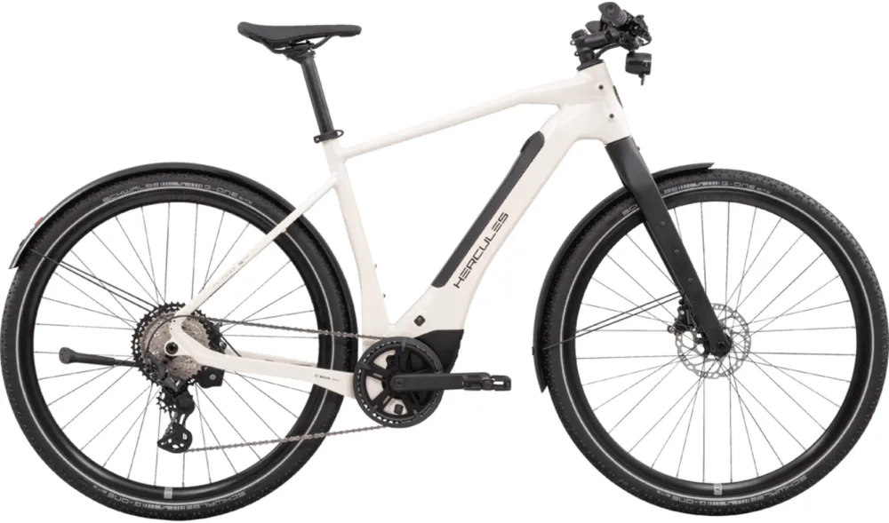 Hercules Futura SL I-12 - 400 Wh - 28 Zoll - Diamant - 2026 - pearlwhite-glossy - Größe 61 CM Neu