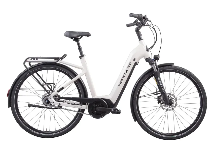 Hercules Robert/a Deluxe I-F8 - 500 Wh - 28 Zoll - Tiefeinsteiger - white glossy - Größe 57 CM Bestpreis