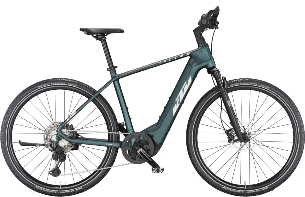 KTM Macina Cross 710 - 750 Wh - 28 Zoll - Diamant - green purple flip matt (silver+orange) - Größe 51 CM Expressversand