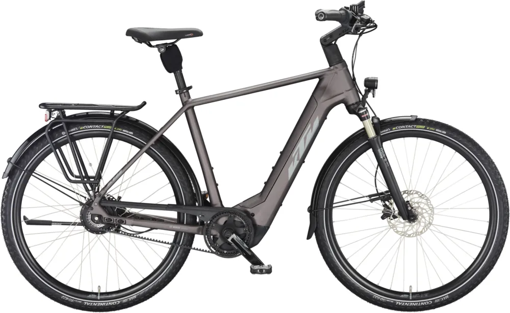 Expressversand KTM Macina City 710 Belt - 750 Wh - 28 Zoll - Diamant - elderberry matt (grey+orange) - Größe 46 CM