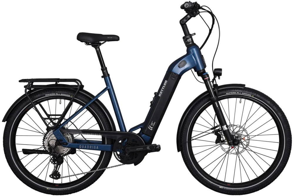 Highlight Kettler Quadriga Duo CX12 - 1250 Wh - 27,5 Zoll - Tiefeinsteiger - Dark Blue matt - Größe 50 CM