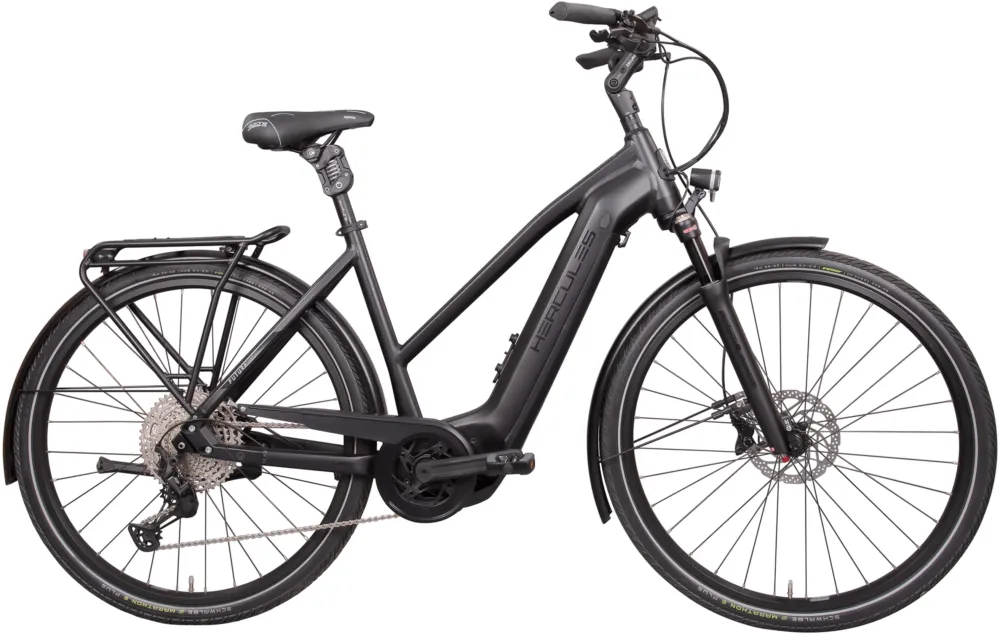 Begrenztes Angebot Hercules Futura HD I-12 - 625 Wh - 28 Zoll - Trapez - Schwarz matt - Größe 45 CM