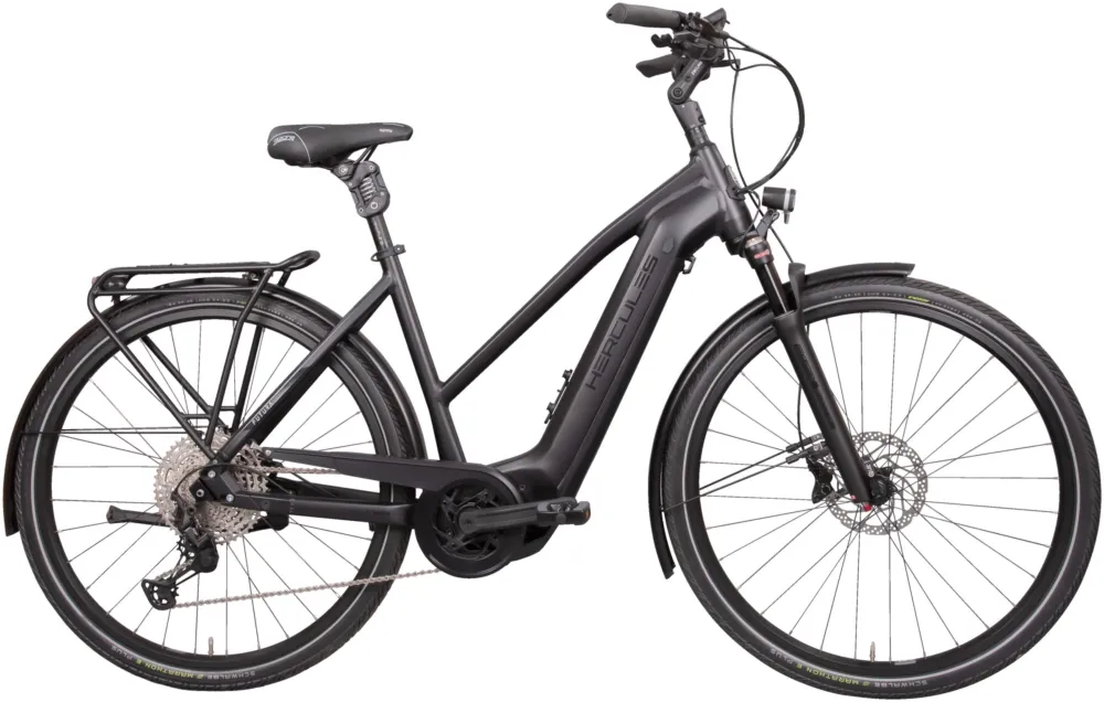Hercules Futura HD I-12 - 625 Wh - 28 Zoll - Trapez - Schwarz matt - Größe 49 CM Meistverkauft