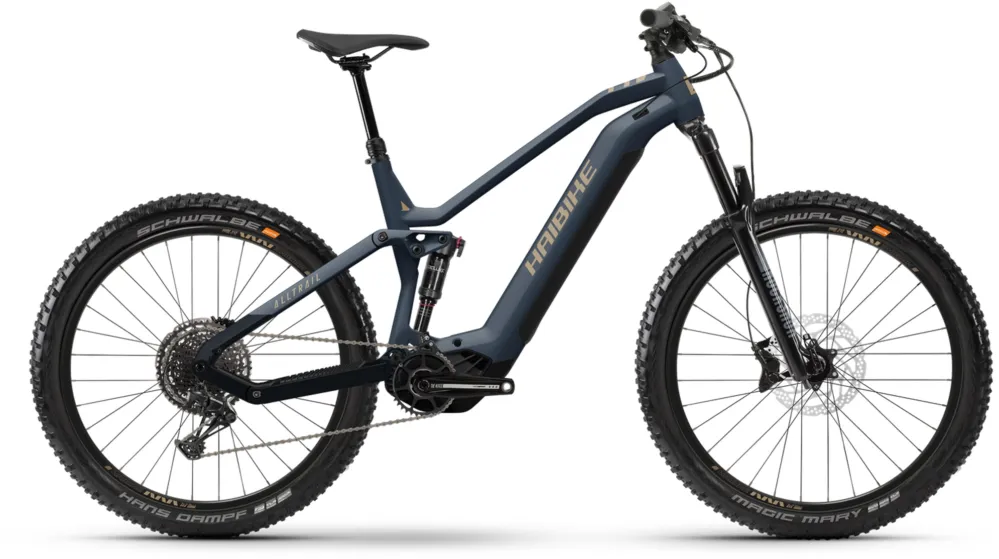 Preisknaller Haibike Alltrail 6 27.5 - 720 Wh - 27,5 Zoll - Fully - Blue/Caramel - Matt&Gloss - Größe S