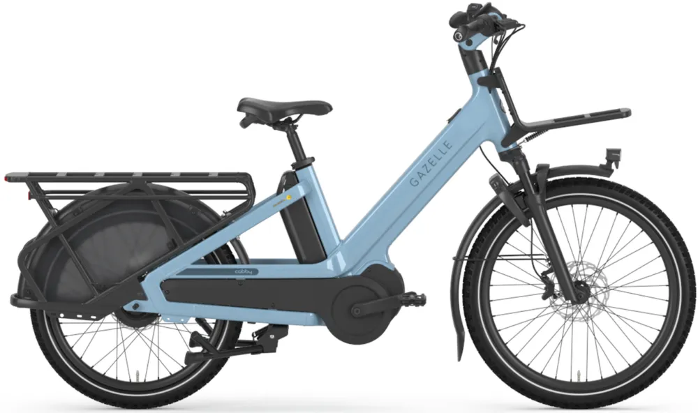 Direktkauf Gazelle Cabby C380 L 24" SE - 800 Wh - 24 Zoll - Longtail - 2026 - denim blue (glänzend) - Größe 45 CM