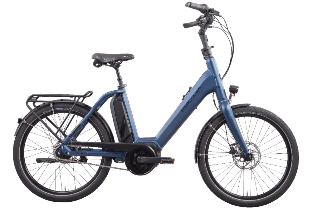 Hercules Futura Compact F8 - 500 Wh - 24 Zoll - Tiefeinsteiger - bluemetallic-matt - Größe 47 CM Preisknaller
