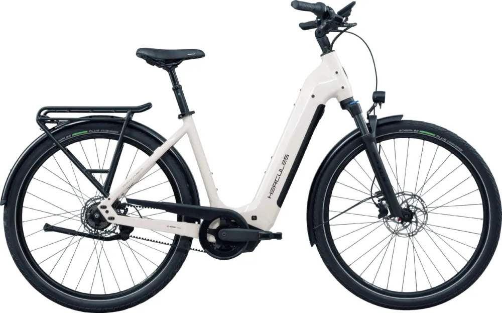 Hercules Roberta HD I-F5 LTD - 800 Wh - 28 Zoll - Tiefeinsteiger - pearlwhite-glossy - Größe 45 CM Markenprodukt