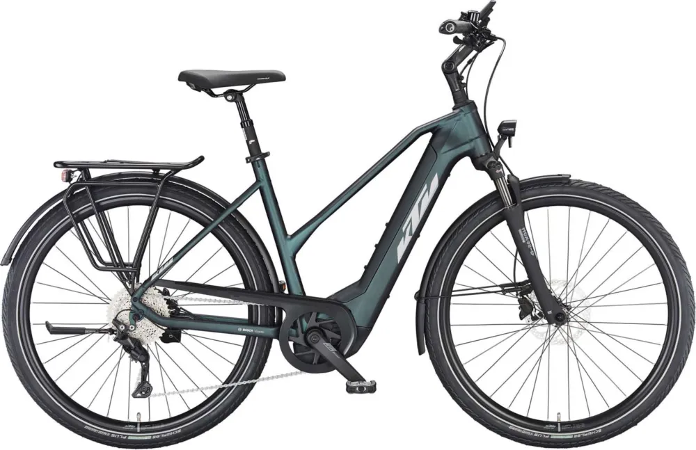 Knallerangebot KTM Macina Tour CX 510 - 500 Wh - 28 Zoll - Trapez - green purple flip matt (silver+green) - Größe 46 CM