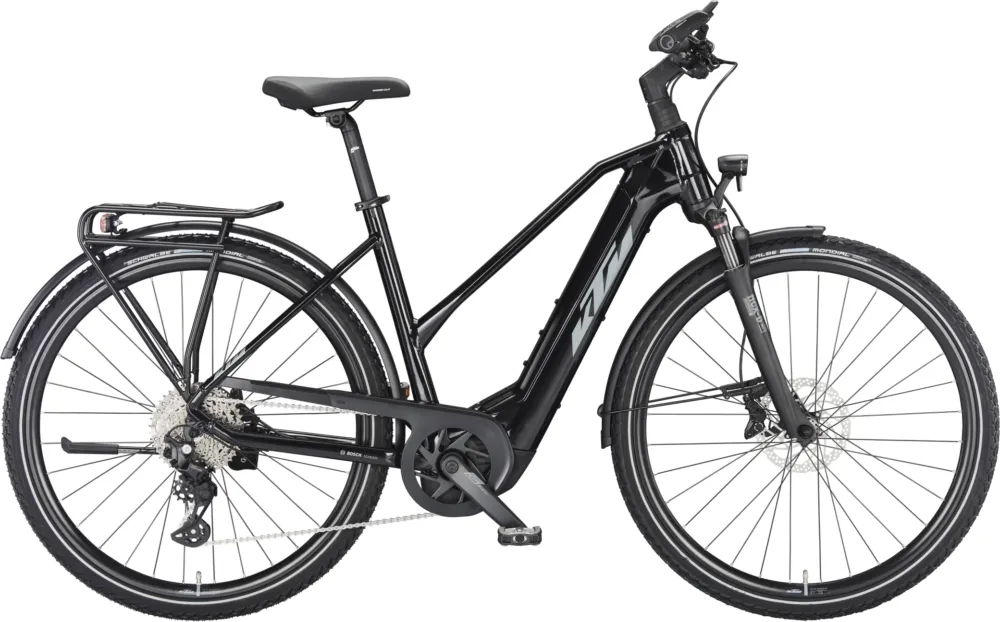 KTM Macina Sport 610 - 625 Wh - 28 Zoll - Trapez - metallic black (grey+blue) - Größe 46 CM Preiswert