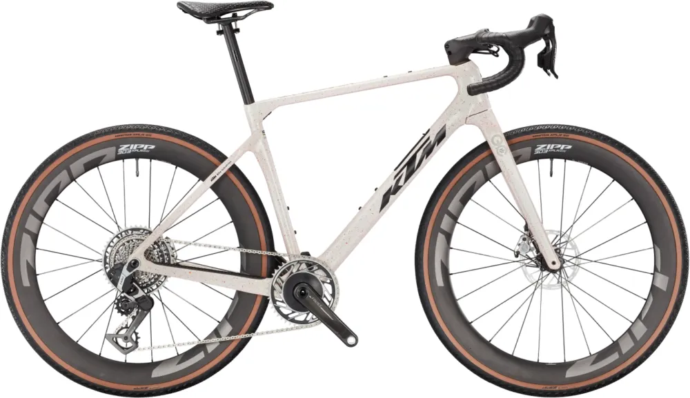 Geprüft KTM Gravelator Exonic - 28 Zoll - Diamant - 2026 - Orange-Stained White/Black Sand - Größe M / 55 CM