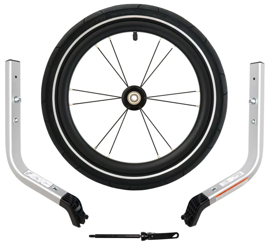 Ausverkauf Thule Chariot 2 Jogging Kit Single - Einsitzer (ab MY2024) - Silver/Black - Größe One Size
