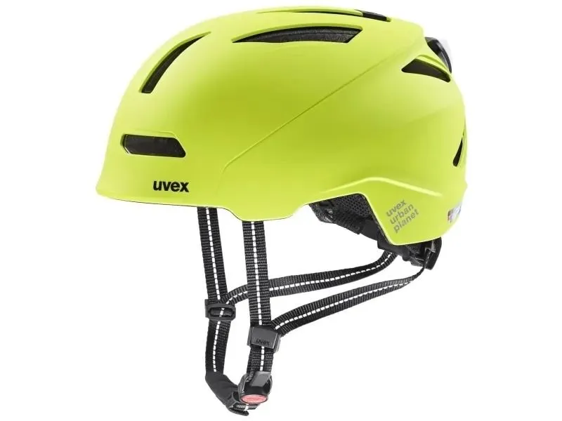 Zertifiziert Uvex Urban Planet LED - lime matt - Größe 58-61 CM