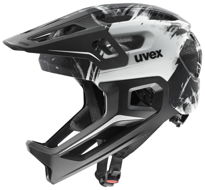 Uvex React Junior Fullface - Black-White - Größe 52-56 CM Kostenloser Versand