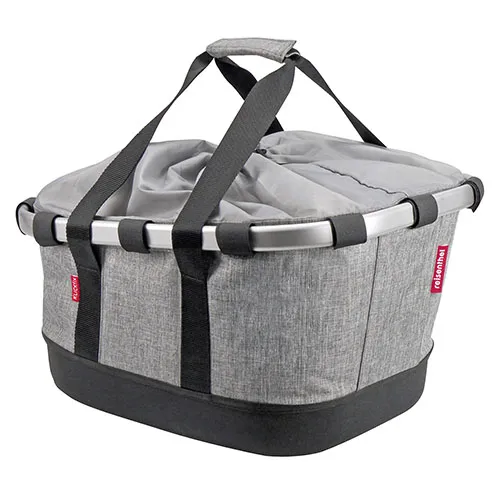 Heißes Angebot Reisenthel Bikebasket GT Racktime Twist Silver Gepäckträgerkorb - twist silver - Größe 21 Liter