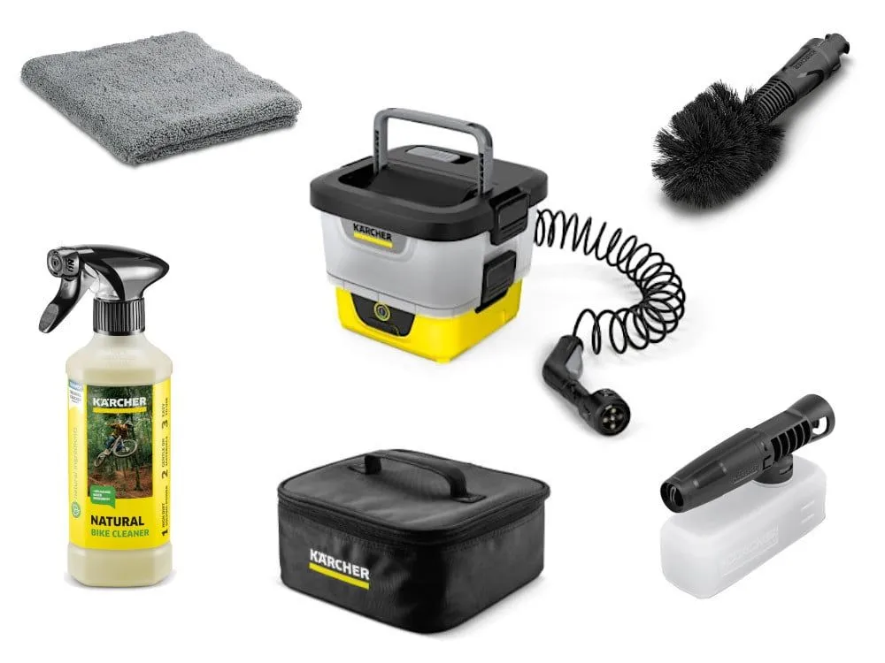 Kärcher OC 4 + Bike Kit, Akku Niederdruckreiniger - gelb, schwarz, transparent - Größe 8 Liter Angebot