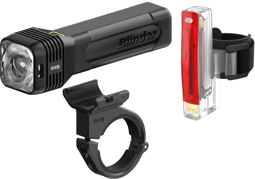 Kracherpreis Knog Blinder 80 + Plus Twinpack Akku Beleuchtungsset StVZO - black - Größe 500 / 20 Lumen