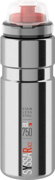 Markenware Elite Trinkflasche Syssa Race - 750 ml - silber-glänzend - Größe 750 ML