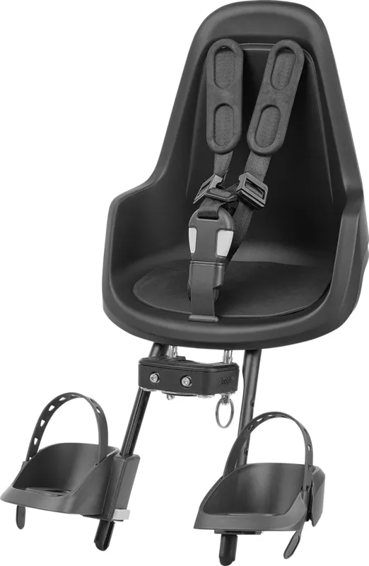 Echt Bobike One Mini Kindersitz - Rahmenmontage vorn - Urban Black - Größe One Size