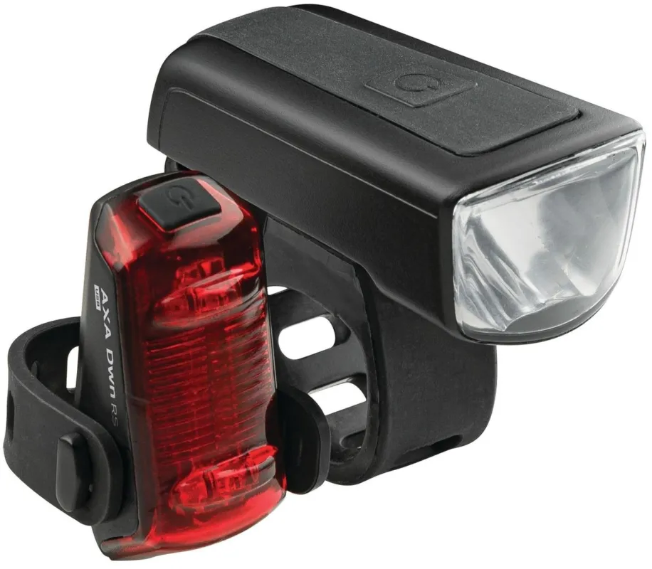 AXA DWN 50/Rear Brake Light USB Akku Beleuchtungsset - StVZO - black - Größe 50 Lux Markenprodukt
