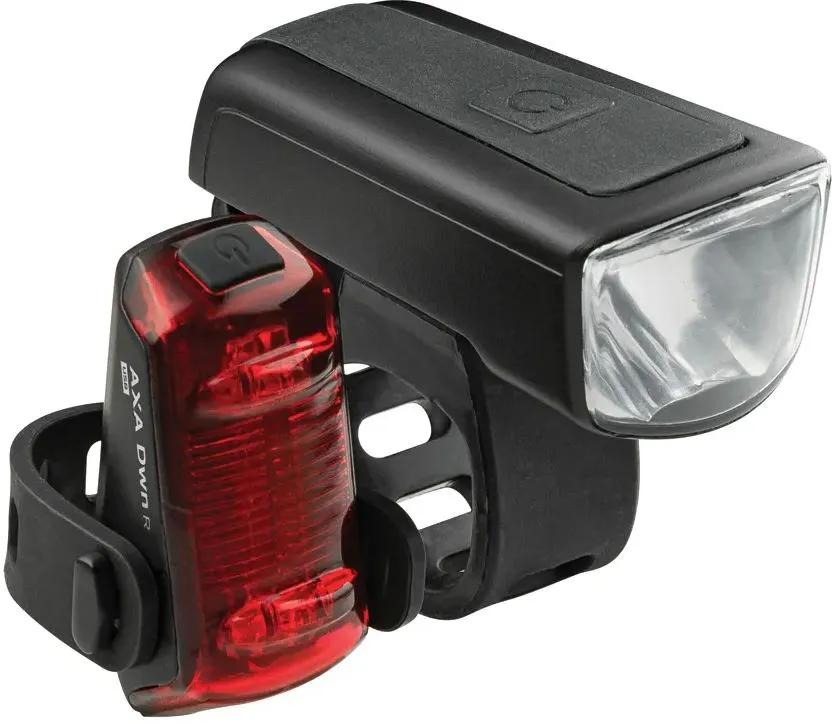 AXA DWN 30/Rear USB Akku Beleuchtungsset - StVZO - black - Größe 30 Lux Sonderangebot