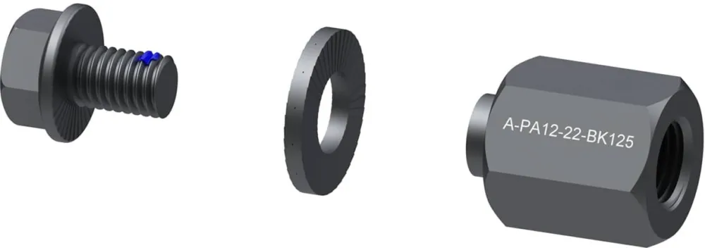 Qeridoo Polygonadapter - M12x1,25 - schwarz - Größe M12x1.25 Preisreduziert