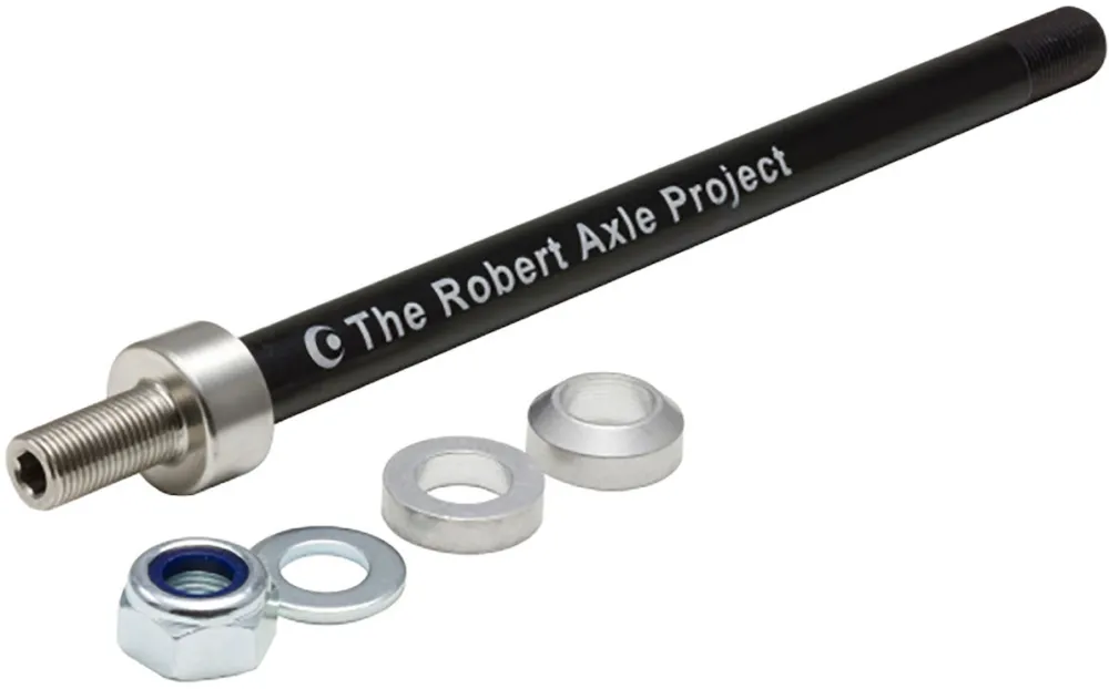 ROBERTAXLE Kid Axle - Steckachse für Fahrradanhänger M12x1.0 - schwarz - Größe 154/160/167 Markenprodukt