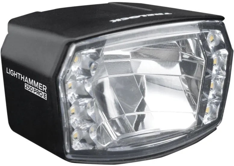 Neue Kollektion Trelock LS 990 Lighthammer Pro 250 E-Bike Scheinwerfer 12 V - StVZO - schwarz - Größe 200 Lux