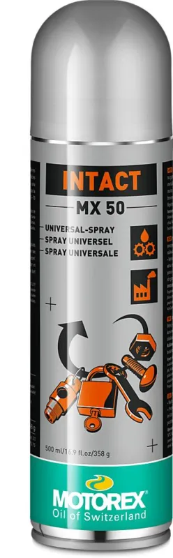 Motorex Intact MX 50 Universal Kettenöl Spray - 500 ml - grau/orange/türkis - Größe 500 ML Abverkauf