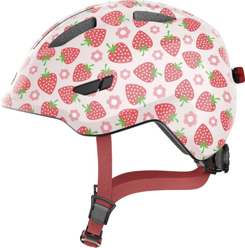 Abus Smiley 3.0 LED - rosetrawberry - Größe 50-55 cm (M) Nur Heute
