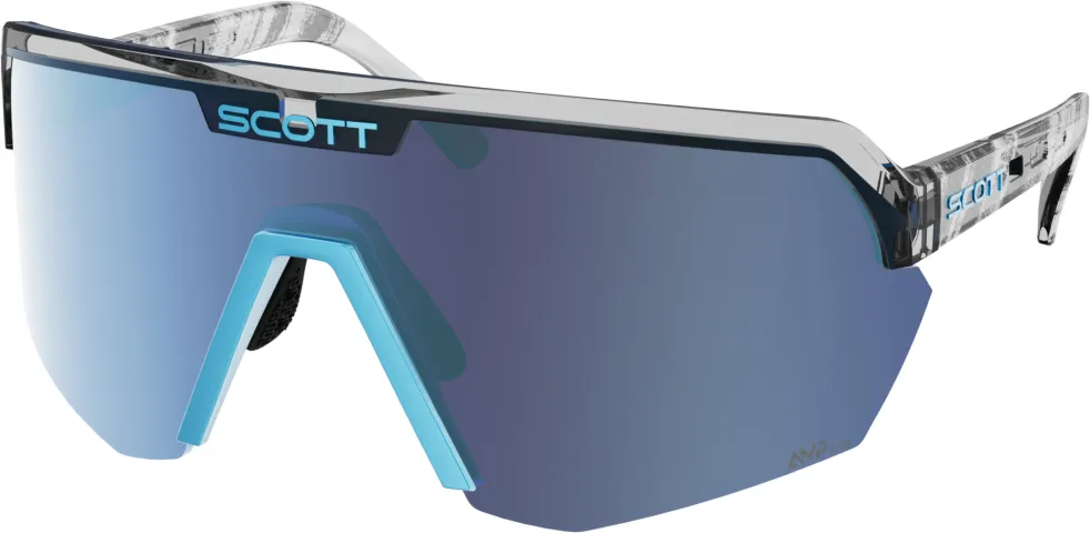 Scott Sport Shield black/neon blue - AMP beryl blue chrome S3 - black/neon blue - Größe One Size Abverkauf