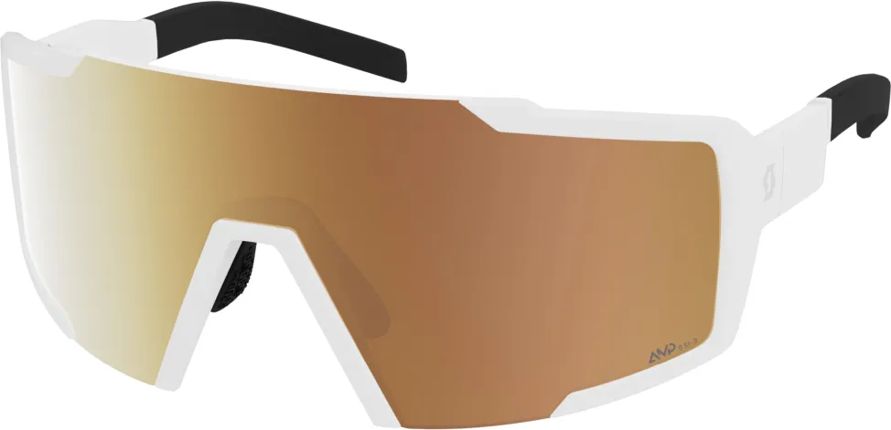 Gratis Versand Scott Shield LS white matt - AMP LS gold chrome S1-3 - white matt - Größe One Size