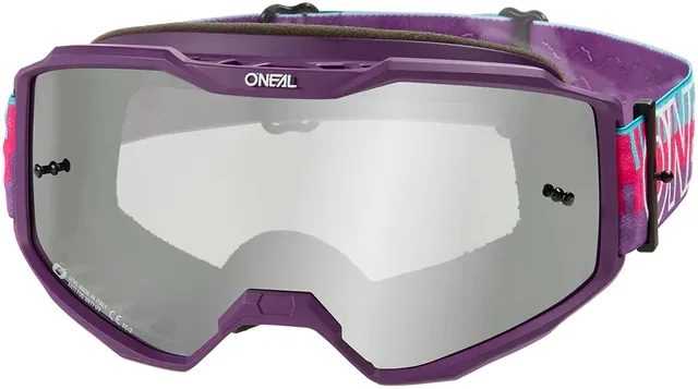 Rabatt O'Neal B-10 Youth Goggle Striped pink/purple - silver mirror - Pink Violett - Größe One Size
