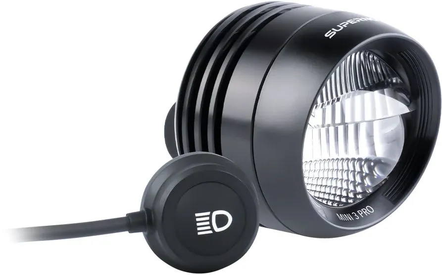 Supernova Mini 3 Pro E-25 Scheinwerfer, 21 W - StVZO - schwarz - Größe bis 1200 lm Preisknaller