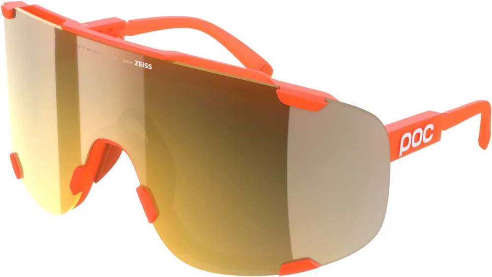Sale POC Devour WF - Fluo. Orange Translucent/Clarity Road/Gold - Fluo. Orange Translucent/Clarity Road/Partly Sunny - Größe One Size