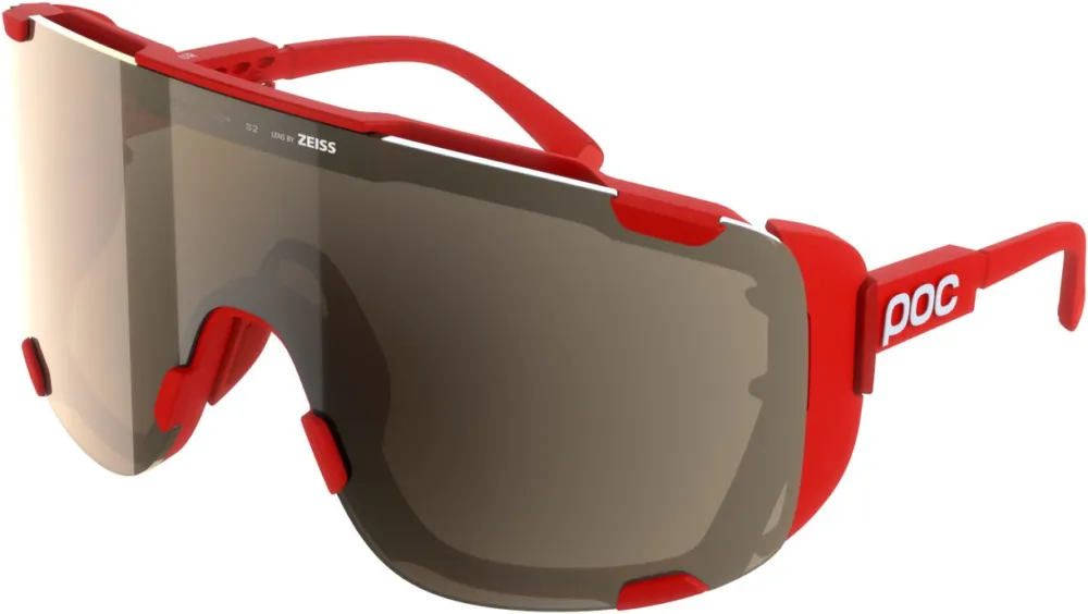 POC Devour Ultra - Prismane Red/Clarity Trail/ Silver - Prismane Red/Clarity Trail/Partly Sunny Silver - Größe One Size Preisreduziert