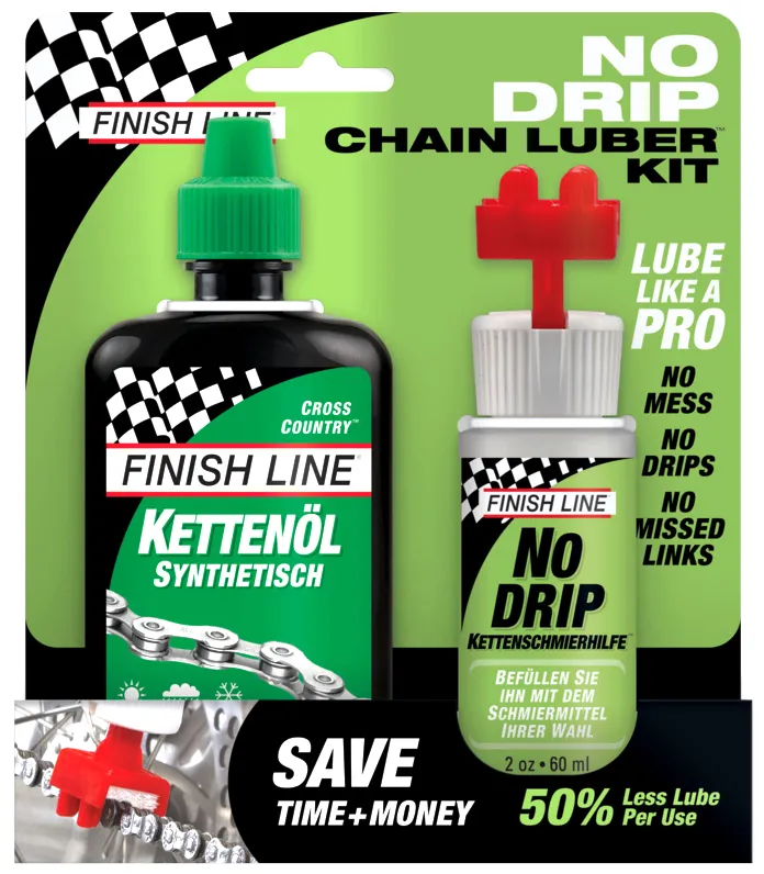 Meistverkauft Finish Line NoDrip Chain Luber Combo WetLube - 120ml - grün - Größe 120 ml