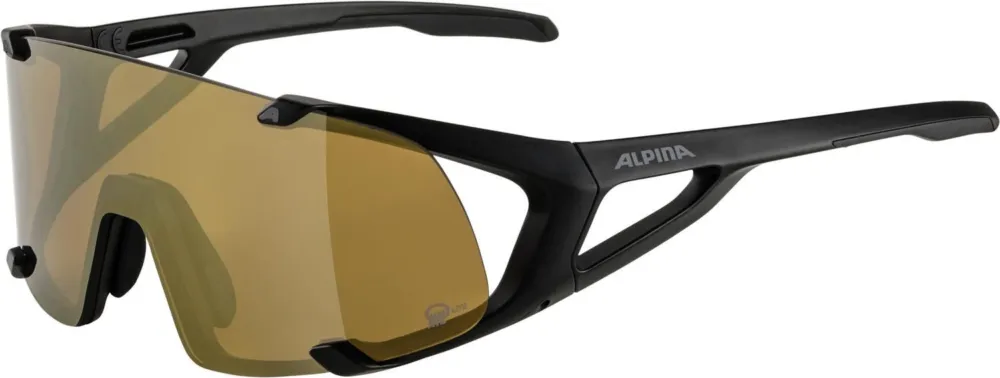 Alpina Hawkeye S Q-Lite black matt / bronce mirror lens - black matt - Größe One Size Top-Angebot