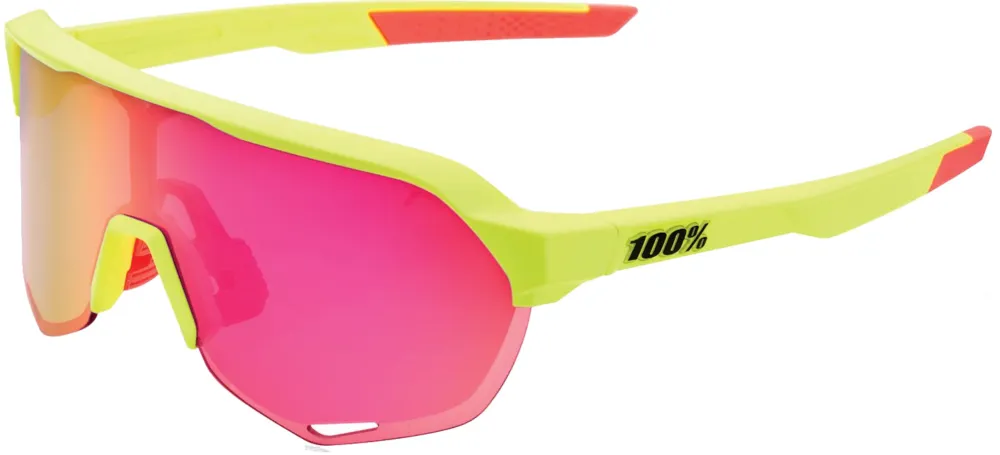 100 Percent S2 matte washed out neon yellow / Purple Multilayer Mirror L - Washed Out Neon Yellow - Größe One Size Preisreduziert