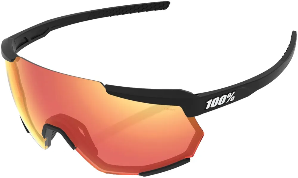 100 Percent Racetrap soft tact black / Red Multilayer Mirror Lens - Soft Tact Black - Größe One Size Kracherpreis