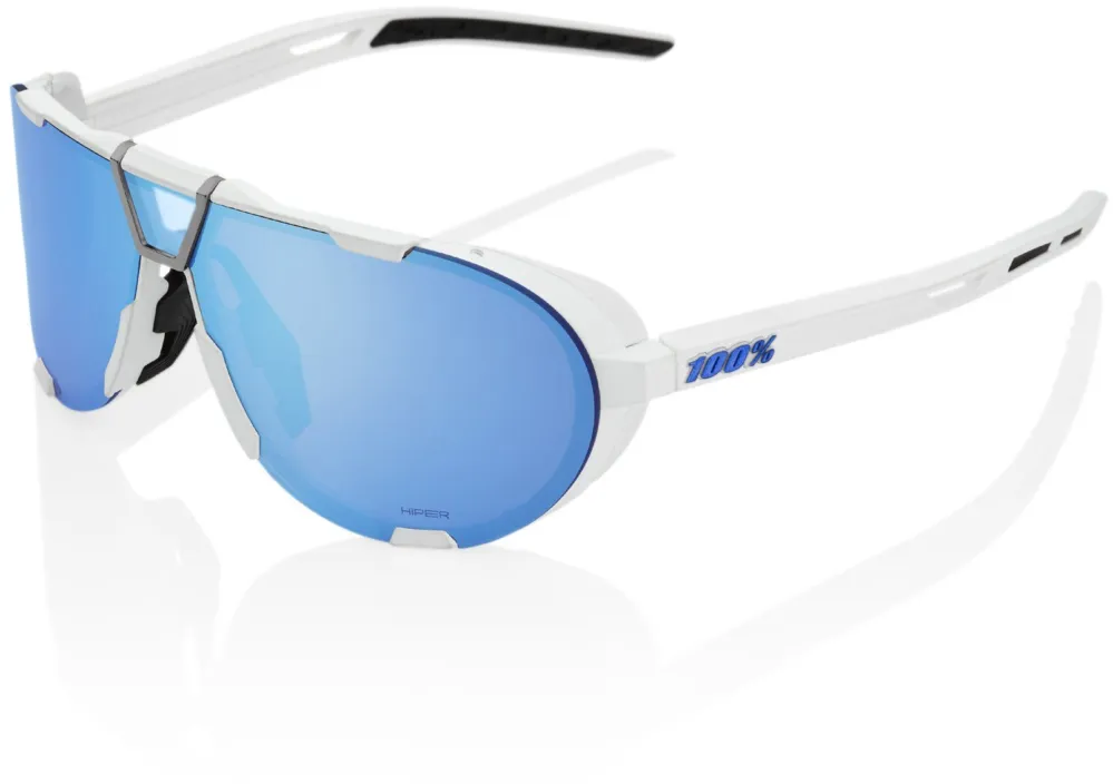 100 Percent Westcraft Soft Tact White / HiPER Blue Multilayer Mirror Len - Soft Tact White - Größe One Size Kracherpreis