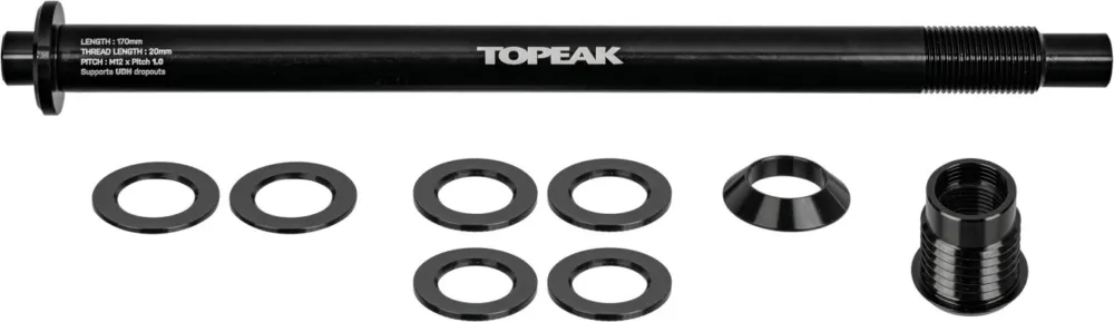 Schneller Versand Topeak Steckachse UDH für Zi:RAK Gepäckträger M12x1,0mm - black - Größe M12x1,0 mm/170 mm