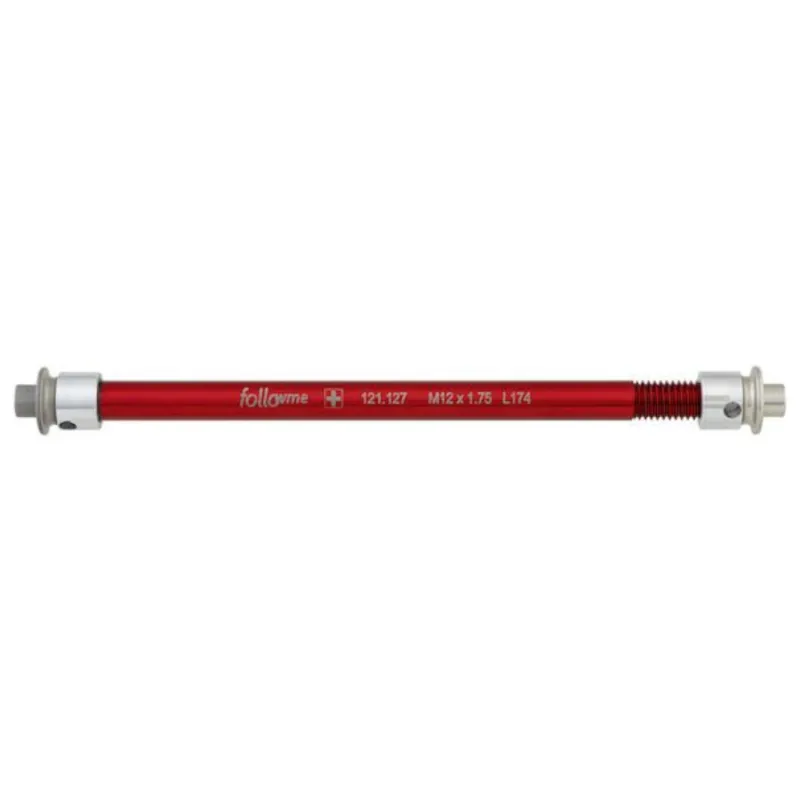 Sonderangebot FollowMe Steckachsadapter Alu M12x1,75 - rot - Größe 174 mm