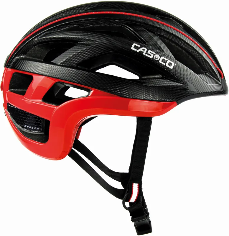 Preisknaller Casco Cuda 2 Strada - schwarz-rot struktur - Größe 52-54 cm (S)
