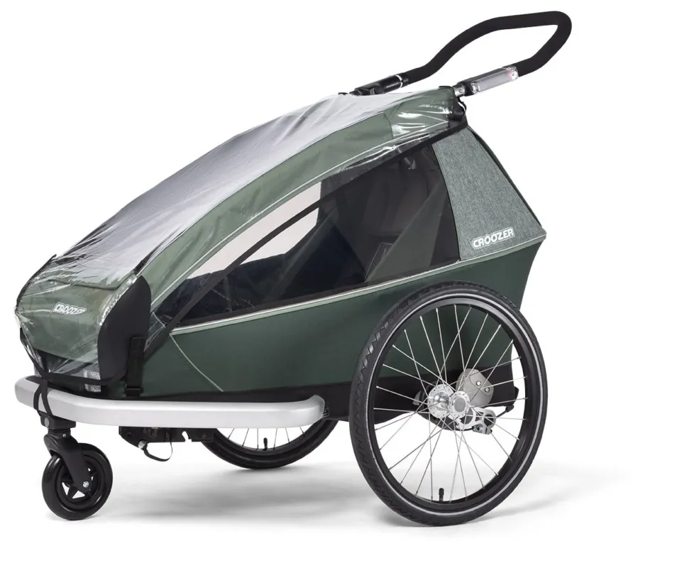 Croozer Regenverdeck - Transparent/Schwarz - Größe EINSITZER Markenprodukt