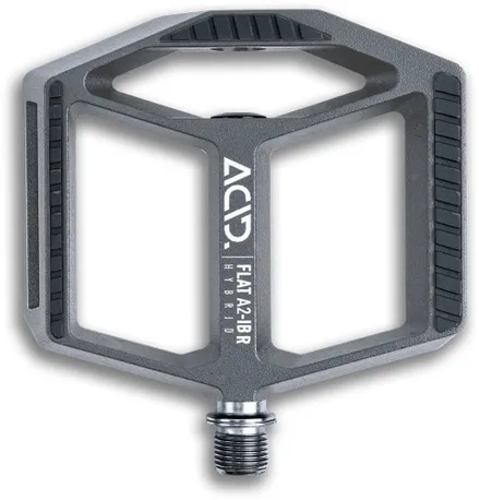 Kostenloser Versand Cube ACID Pedale FLAT A2-IB Hybrid R - grey - Größe 115x100x18 mm