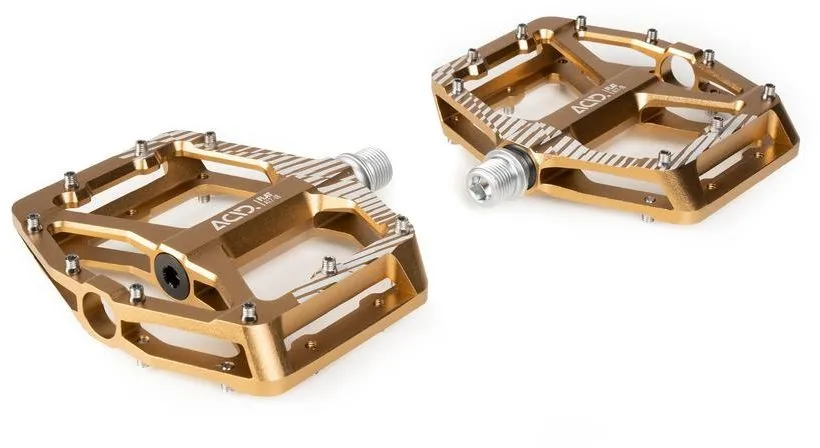Cube ACID Pedale FLAT A17-IB - gold - Größe 103x100x17 mm Sonderangebot