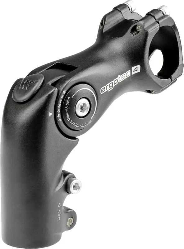 Neuheit Ergotec Octopus 2 Ahead 50 Vorbau 1 1/8" / 31,8 mm / 0° bis +60° - schwarz - Größe 90 MM