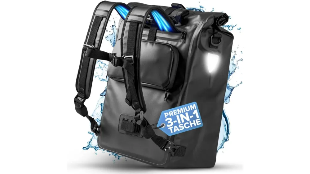 Neue Kollektion Büchel 3in1 GTR-Tasche 100 % Wasserdicht mit Rucksackfunktion 22 L